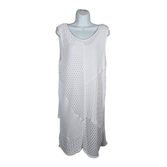 SOFT SURROUNDINGS ALANIS WHITE KNIT LONGLINE TUNIC TOP - Picture 1 of 10